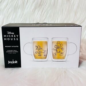Mickey and Pluto Espresso Glasses
